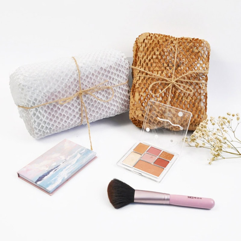 Cosmetics packaged in honeycomb eco-friendly paper